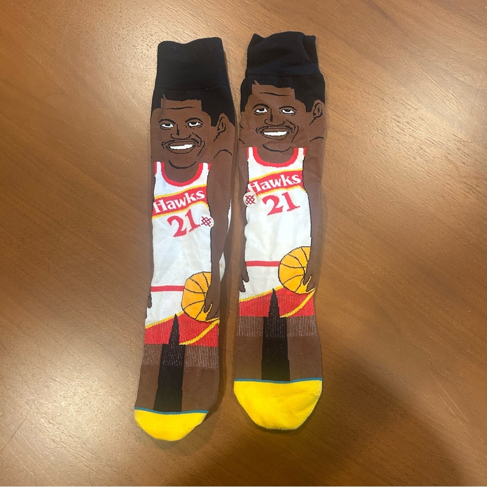Atlanta Hawks Legend Dominique Wilkins Basketball Socks